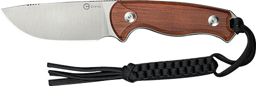 CIVIVI C230944 TimberBark 3.2" Fixed Knife Guibourtia Wood/Satin
