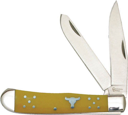 American Buffalo Knife & Tool Cattlemans Cutlery 3.25" Yellow CC0002YD