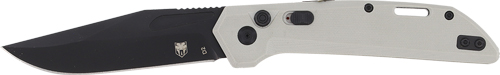 CobraTec Naja CTNAJLNGRY 3.5" D2 Side Button Auto Knife Lunar Grey