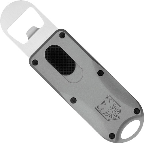 Cobratec OTF Bottle Opener Grey 4.62" OAL W/Lanyard Loop CTOTFBOGRY - CobraTec Knives