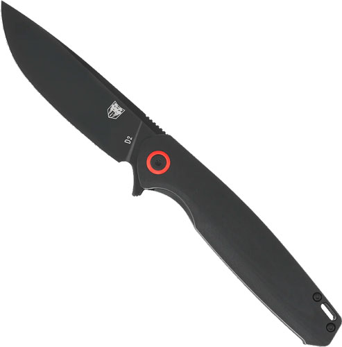 CobraTec Knives Rath Folding Knife 3.5in D2 Black Blade Black G-10-img-0