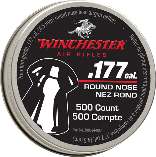 Winchester 987419-406 .177 RN Pellet 500ct Tin 6-Pack Case
