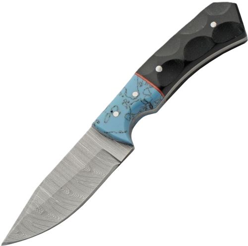 SZCO RITE EDGE 3" TURQUOISE MICARTA SKINNER W/LEATHER