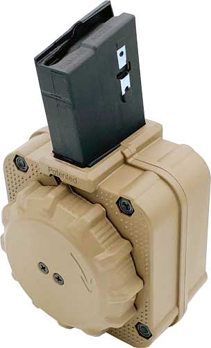 PROMAG 65rd Flat Dark Earth Polymer Drum Magazine f/AR-15 5.56mm DRM-A8-FDE