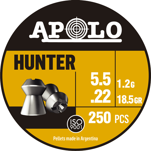 HATSAN APOLO 22 HUNTER 18.5GR 250 PACK - Apolo Pellets