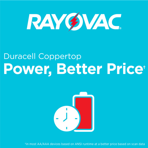 Rayovac High Energy Alkaline AA Batteries - 36 Pack - 2.15" x 4.30" x 7.50"