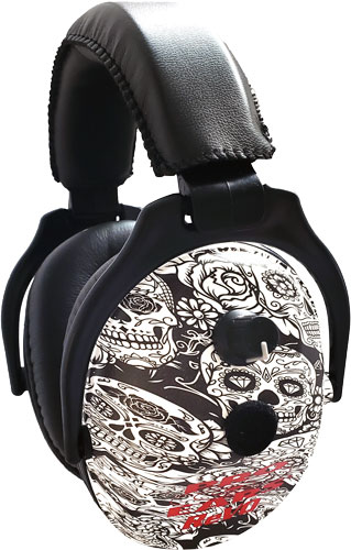 Pro Ears ER300SK ReVO Electronic Ear Muffs Skulls Design
