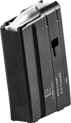 E-Lander F99913740 AR-15 6.5 Grendel 4-Round Steel Magazine Black