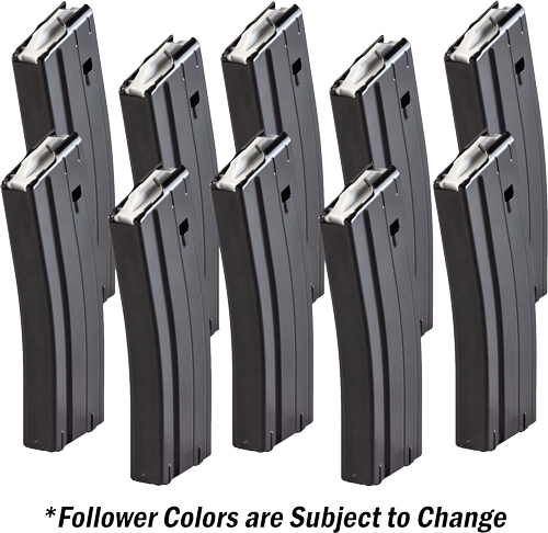 E-Lander F99931610 AR-15 5.56 NATO 30-Rd Steel Magazines 10-Pack KTL Finish
