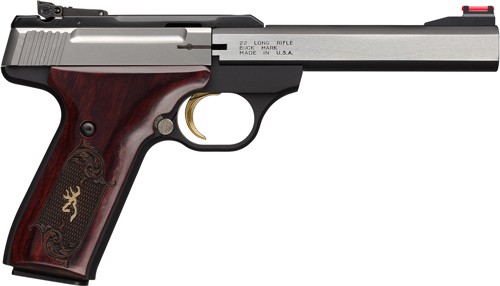 Browning Buck Mark Medallion Rosewood Handgun .22LR 10RD Magazine 5.5" Barrel Pro Target Sights CA Compliant