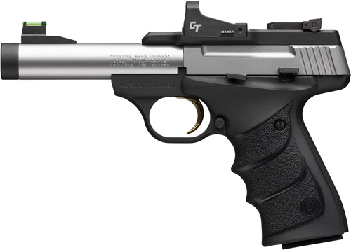 Browning Buck Mark Micro Bull Stainless 4.4" Rimfire Pistol w/ Crimson Trace Red Dot
