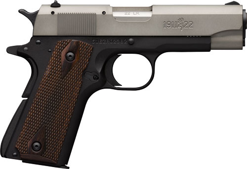 Browning 1911-22 22LR 4.25" - FS Matte GRAY/Rosewood