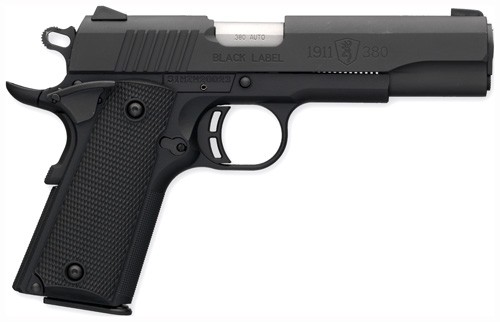 Browning 1911-380 Black Label Full Size Handgun .380 Auto 8RD Magazine 4.5" Barrel Ambi Manual Safety