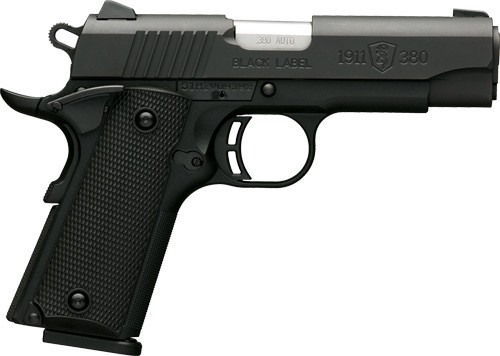 Browning 1911 380 Black Label Compact Handgun 380 ACP 8RD Magazine 3.625" Barrel Black