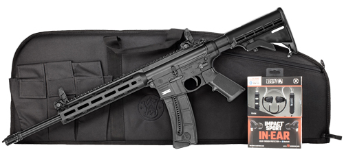 S&W M&P15-22 SPORT 22LR 16.5in. - 25-SH W/ EAR BUDS & CASE BLK-img-1