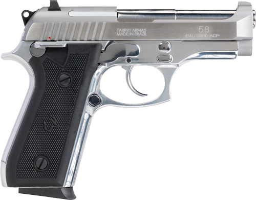 Taurus 58 Handgun .380 Auto 15RD Magazines 4" Stainless Steel Slide/Grip