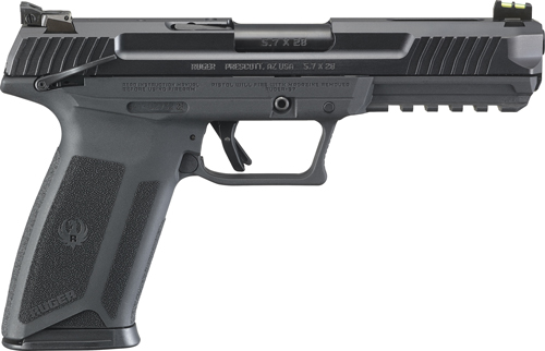 Ruger 57 5.7x28mm 4.94" Pistol (10rd, Fiber Optic/Adjustable)