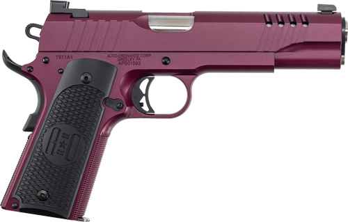 AUTO-ORDNANCE 1911A1 45ACP SS BLACK CHERRY G10 GRIPS!