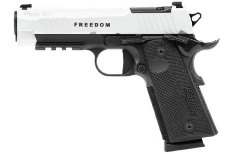SIG 1911-Xcarry Freedom Handgun .45 ACP 4.2" 8RD Magazines(2) Two-Tone White on Black Optic Ready