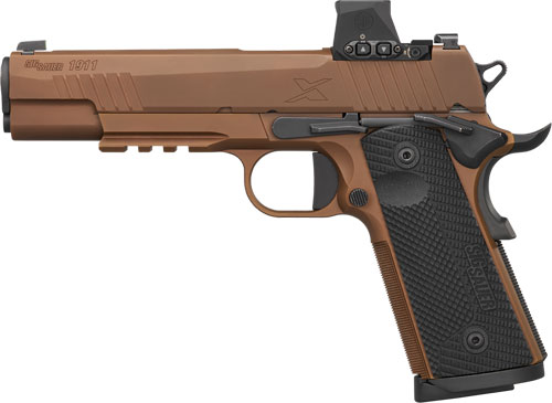 SIG 1911 X 45ACP 5in. W/ROMEO-X - (2)8RD G10 STEEL COYOTE-img-1