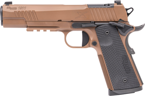 SIG SAUER 1911 X-Series Full Size Handgun .45 ACP (5"), Optic Ready, Coyote Tan PVD