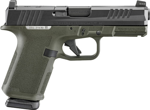 Ruger RXM 9mm Optic Ready 4" Handgun Pistol (OD Green Magpul Grip, Tritium Co-Witness Sights)