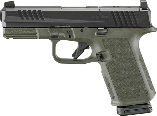 Ruger RXM 9mm Optic Ready 4" Handgun Pistol (OD Green Magpul Grip, Tritium Co-Witness Sights)