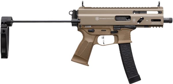 Grand Power Stribog SP9A3S 9mm Sub Pistol PDW Tailhook Brace (FDE)