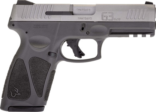 Taurus G3 Full Size Handgun 9MM Luger 17/Rd Magazines (2) 4" Barrel Tenifer Matte Stainless/Gray with Steel Sights