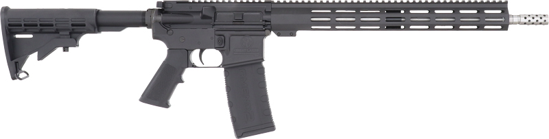 GLFA AR-15 Rifle .223 Wylde 30RD Magazine 16" Threaded Barrel Black and Stainless with 15.25" Handguard