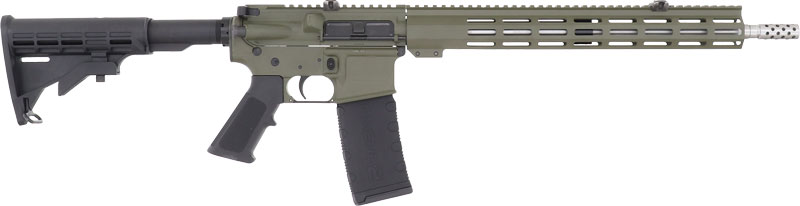 GLFA AR-15 Rifle .223 Wylde 30RD Magazine 16" Barrel OD Green/Stainless Steel with 15.25" Handguard