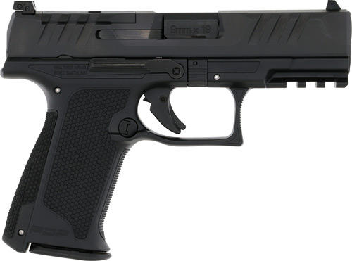 WALTHER PDP F OR 9MM 4in. FS - 10-SHOT BLACK POLYOMER FRAME-img-1