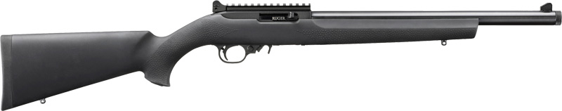 Ruger 10/22 22LR 16.12" Threaded Rifle (Hogue OverMolded, Ghost Ring Sights)