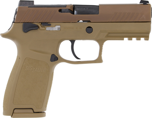 SIG Sauer P320-M18 Handgun 9MM Luger 10RD Magazines (3) 3.9" Barrel Coyote Tan CA Compliant