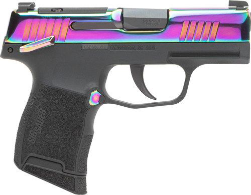 SIG Sauer P365 380 Rainbow Handgun .380 ACP 10RD Magazines (2) 3.1" Barrel Black with Rainbow Slide