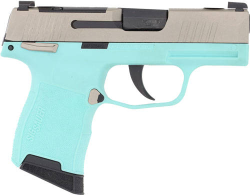 SIG Sauer P365 Robins Egg Blue Handgun .380 ACP 10RD Magazines(2) 3.1" Nickel Slide Optic Ready