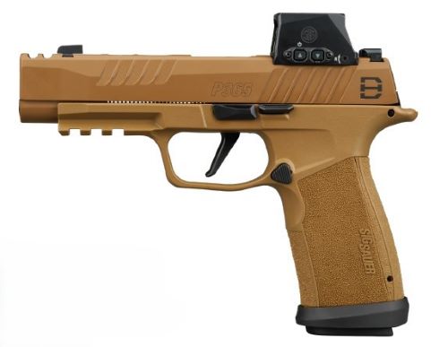SIG Sauer P365-XF DH3 Handgun 9MM Luger 17(1)& 21(2)rd Magazines 3.7" Barrel DH3 Slide Coyote Romeo-X Competition Magwell