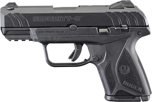 Ruger Compact 9mm Pistol with blued slide and adjustable sights