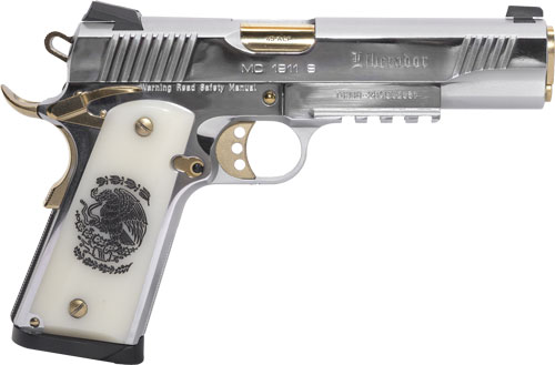 Girsan MC1911S Liberador II .45 ACP Chrome/Gold Engraved 8rd