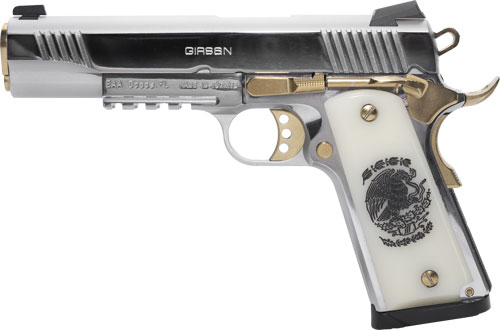 Girsan MC1911S Liberador II .45 ACP Chrome/Gold Engraved 8rd