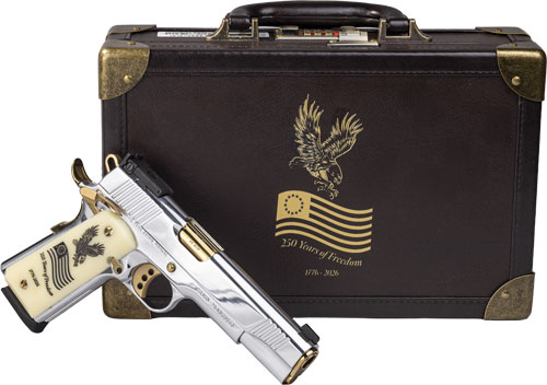 Girsan MC1911 250th Anniversary .45 ACP 5in Polished Chrome w/Gold Accents