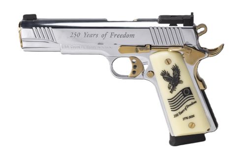 Girsan MC1911 250th Anniversary .45 ACP 5in Polished Chrome w/Gold Accents