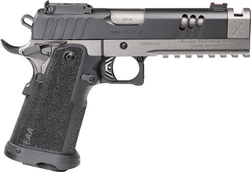 Girsan Witness2311 Match X Handgun 9MM Luger 17RD (1) & 20RD (1) Magazines 5" Barrel Two Tone Tungsten/Black