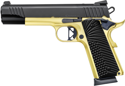 Chiappa 1911 Superior Handgun .45 ACP 8RD Magazines (2) 5" Barrel Black and Gold