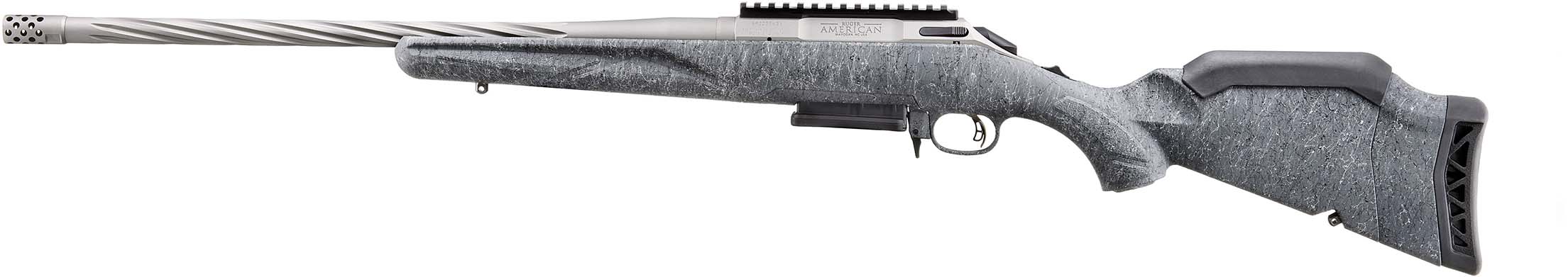 Ruger American Gen II 270 Winchester 20" Spiral Fluted Bolt-Action Rifle (Gray Splatter)