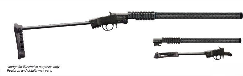 Chiappa Little Badger TDX Carnon Fiber Shroud Rifle .22 LR 1RD Capacity 18.5" Barrel
