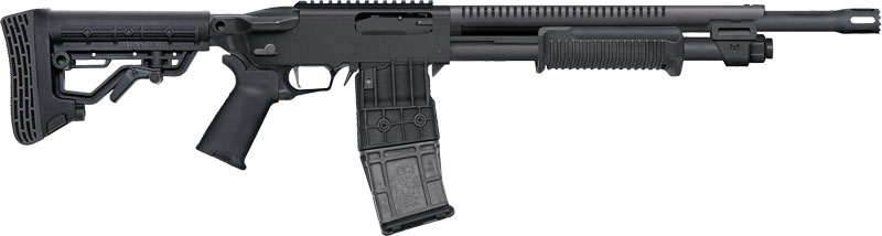 Mossberg 590RM MAG Feed Stand-Off Shotgun 12GA 10RD Magazine 18.5" Barrel AR-Style Rotary Safety