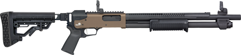 Mossberg 590R Shotgun 12 Ga 2.75" Chamber 6RD Magazine 18.5" Barrel FDE