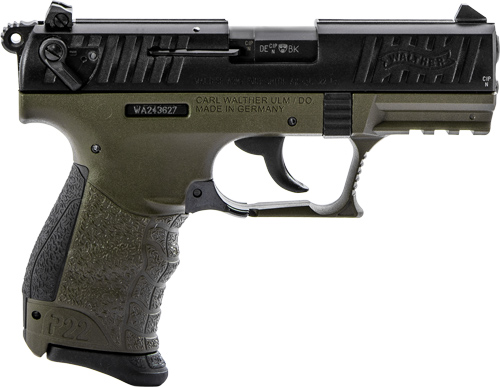 Walther P22Q Military .22 LR 10-Round OD Green