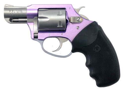 Charter Arms Lavender Lady Handgun .22 LR 8RD Capacity 2" Barrel Lavender with Full Size Black Grip